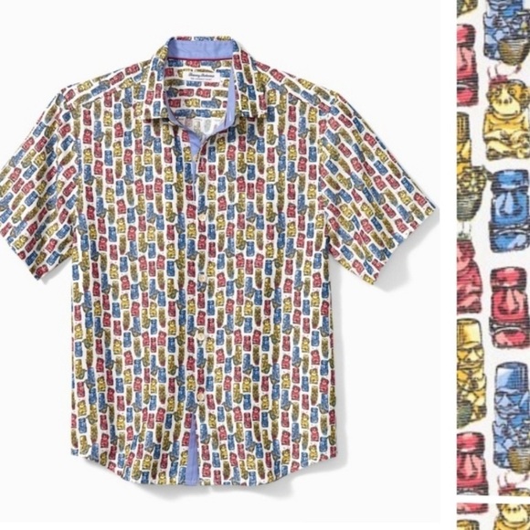 Tommy Bahama Other - NEW Tommy Bahama HAWAIIAN IslandZone MODAL Camp Shirt Tini Tiki Coconut XSMALL
